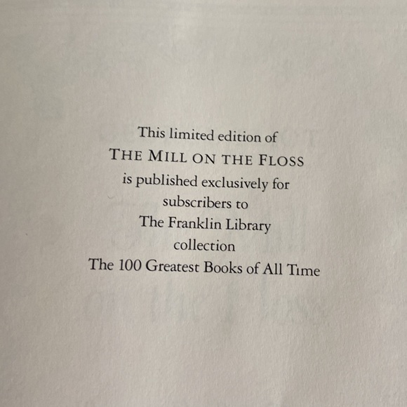 The Mill on the Floss Limited Edition Franklin Library LeatherBound Vintage Book - Picture 7 of 9